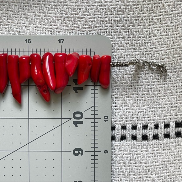 RED CORAL | Rich Red Color Full Single Strand Necklace - Picture 14 of 16